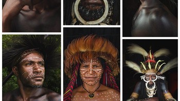 Juara ketiga Photo Essay diraih Joseph Radhik. Ini adalah serangkaian potret Suku Dani di Papua, Indonesia. Foto: Mobile Photography Awards