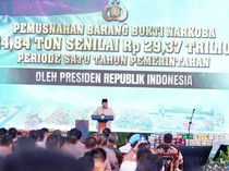 Prabowo Musnahkan Ratusan Ton Narkoba, Nilainya Sentuh Rp 29 Triliun