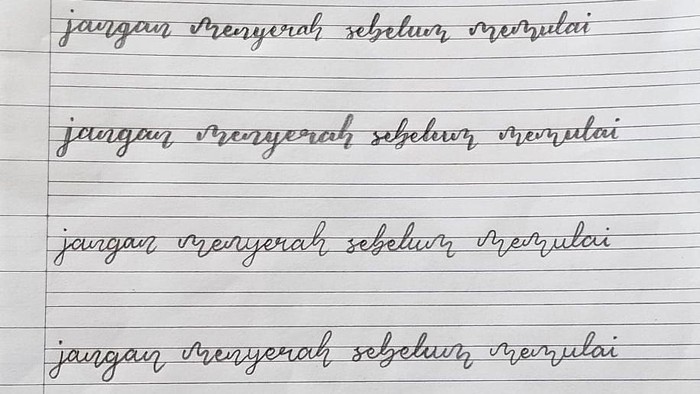 Program menulis indah tegak bersambung bagi siswa Kalimantan Tengah. Program menulis indah tegak bersambung bagi siswa Kalimantan Tengah.