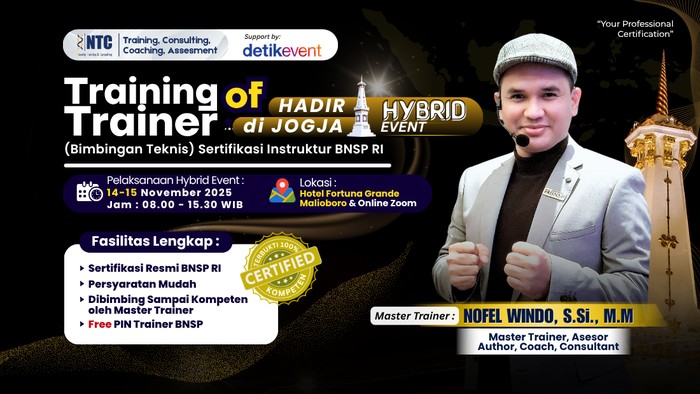Training of Trainer & Sertifikasi Instruktur L4 BNSP di Jogja 14-15 November.
