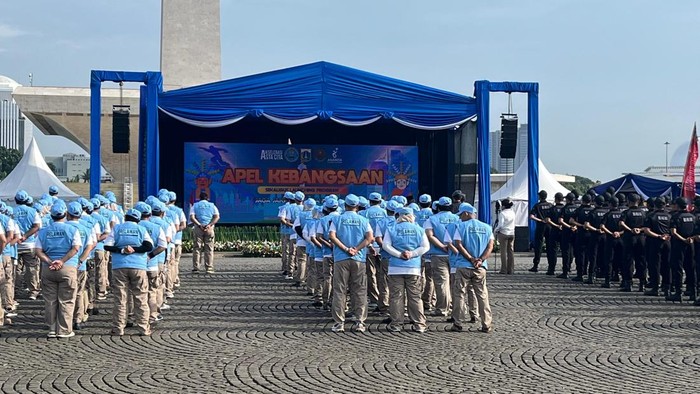 Apel Kebangsaan Jaga Jakarta Tanpa Narkoba Badan Narkotika Nasional (BNN) menggelar apel kebangsaan di kawasan silang Monumen Nasional (Monas), Kamis (30/10/2025). Selain apel, BNN juga meluncurkan program bertajuk Jaga Jakarta Tanpa Barkoba.