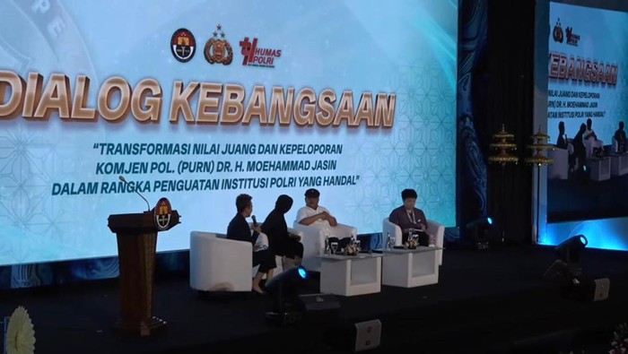 Divisi Humas Polri menggelar diskusi mengenai keteladanan M Jasin (tangkapan layar)