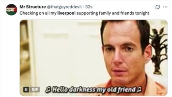 Hello darkness my old friend. Foto: X.com