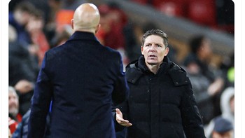 Pelatih Crystal Palace sudah 3 kali menghabisi Liverpool dan Arne Slot. Foto: X.com