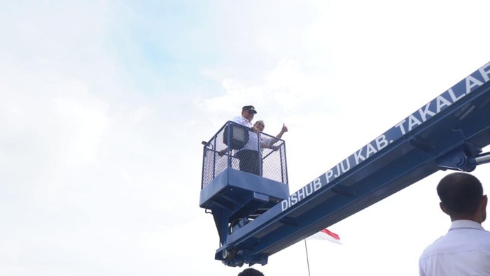Penampakan mobil tangga hidrolik Dishub Takalar. Dokumen Istimewa Penampakan mobil tangga hidrolik Dishub Takalar. Dokumen Istimewa