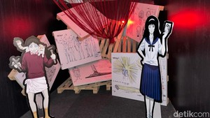 Di akhir pengalaman horor, kamu bakal melihat langsung perjalanan Junji Ito dalam menggambar berbagai karakter misteri dan horor. Foto: Syifa/ detikcom