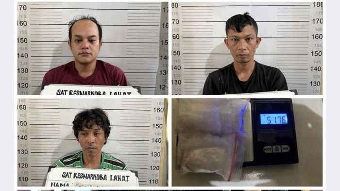 Tampang tiga pengedar narkoba di Kabupaten Lahat yang berhasil ditangkap Tampang tiga pengedar narkoba di Kabupaten Lahat yang berhasil ditangkap