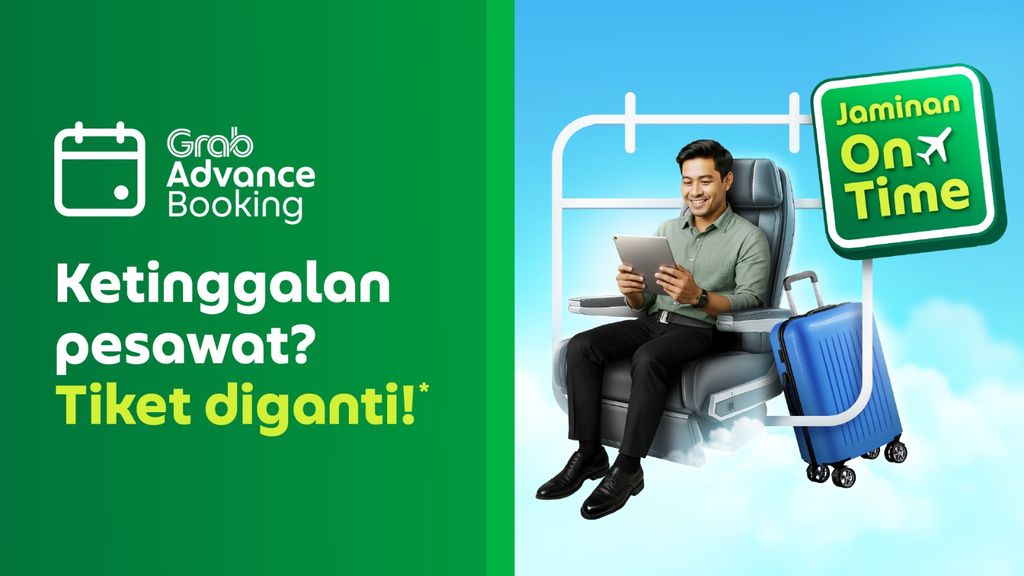 Pengguna GrabCar kini tak perlu khawatir ketinggalan pesawat dengan #JaminanOnTime, Grab memberikan kompensasi penggantian biaya sesuai syarat dan ketentuan yang berlaku (Dok Grab) Pengguna GrabCar kini tak perlu khawatir ketinggalan pesawat dengan #JaminanOnTime, Grab memberikan kompensasi penggantian biaya sesuai syarat dan ketentuan yang berlaku (Dok Grab)