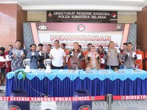 Polda Sumsel Musnahkan 1,7 Kg Sabu dan Ribuan Ekstasi dari 23 Tersangka