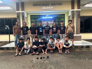 7 Kawanan Geng Motor Pembacok Remaja di Jalisum Jambi Ditangkap