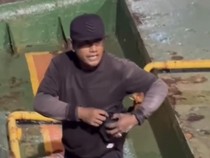 Viral Pria Gerilya di Atas Kapal Tengah Malam, Ngaku Cari Besi Tua