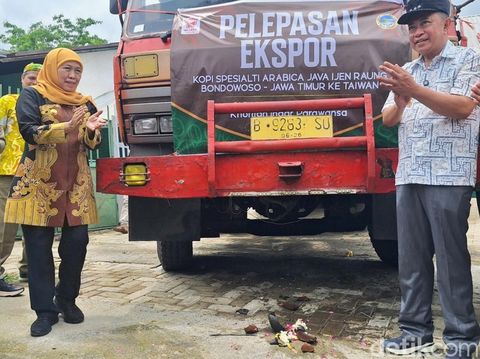 Gubernur Khofifah lepas ekspor kopi ke Taiwan Gubernur Khofifah lepas ekspor kopi ke Taiwan