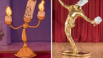 Kostum Lumière dari Beauty and the Beast di 2016. Ia mengubah dirinya jadi karakter lilin emas ikonik dari film Disney, lengkap dengan pose teatrikal dan kostum metalik yang detail. Foto: instagram.com/joshsundquist