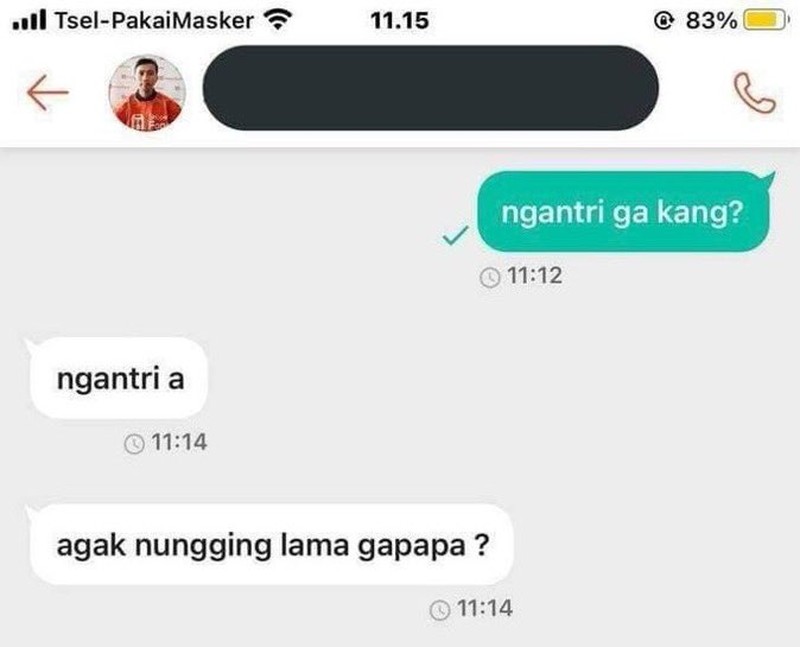 Kumpulan Chat Kocak Ojol