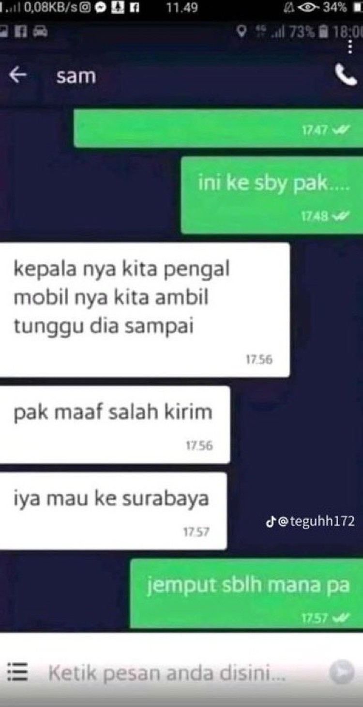 Kumpulan Chat Kocak Ojol