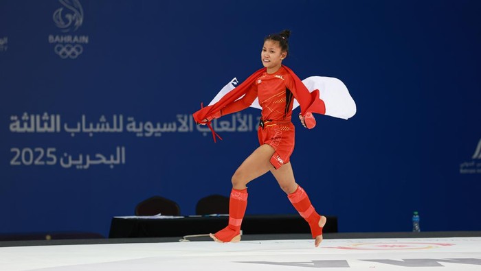 Manayra Maritza Hersianti Kamis, 23 Oktober 2025. PERTACAMI - AYG25 - Mixed Martial Art; Manayra Maritza Hersianti Siagian (INA) (Win Majority Decision) Aylin Abbasnezhad (IRI) di Hall 1 Exhebition World Bahrain, Zallaq - Bahrain