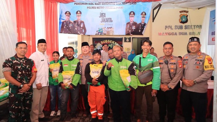 Polres Jakpus bersama Driver Ojol