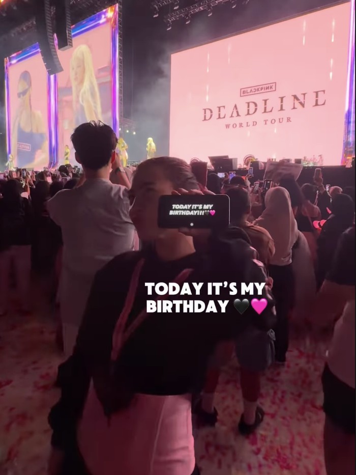 Felicya Angelista dapat ucapan selamat ulang tahun dari Lisa BLACKPINK.