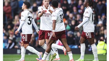 Kembali set piece Arsenal berbuah gol semalam. Foto: X.com