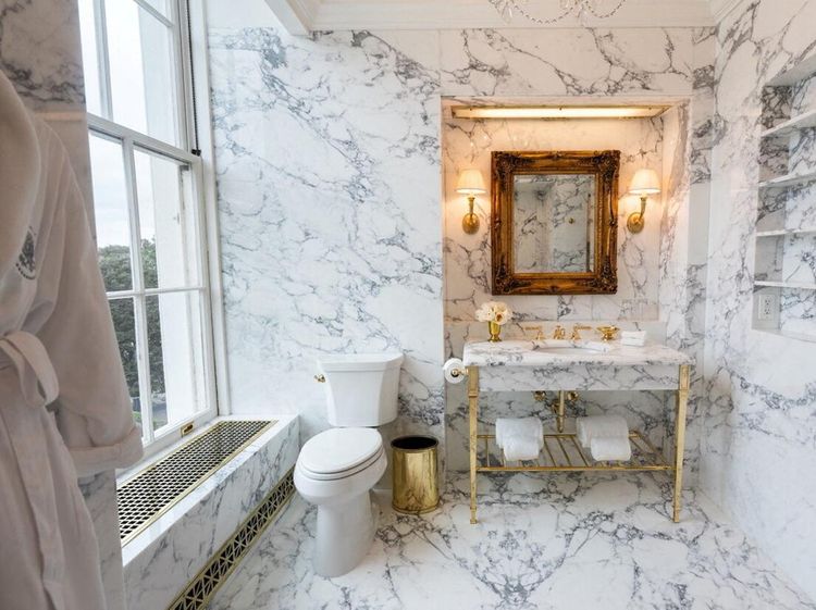 Tampilan Baru Kamar Mandi Lincoln di Gedung Putih, Mewah ala Donald Trump!