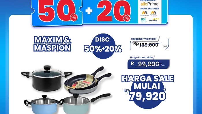 Transmart Full Day Sale! Peralatan Masak Diobral Murah