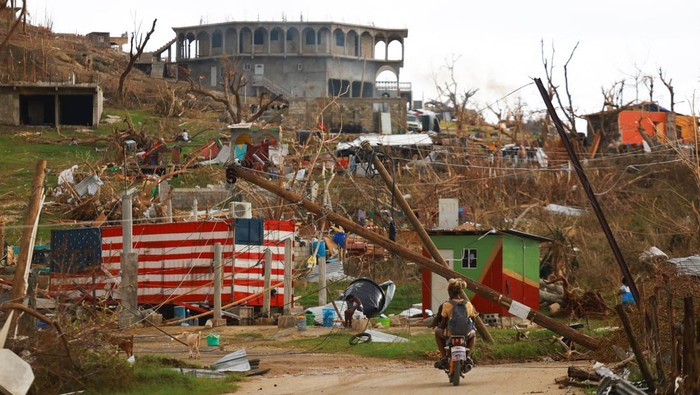 A drone view of damage caused by Hurricane Melissa, in Belmont, Jamaica, November 2, 2025. REUTERS/Raquel Cunha