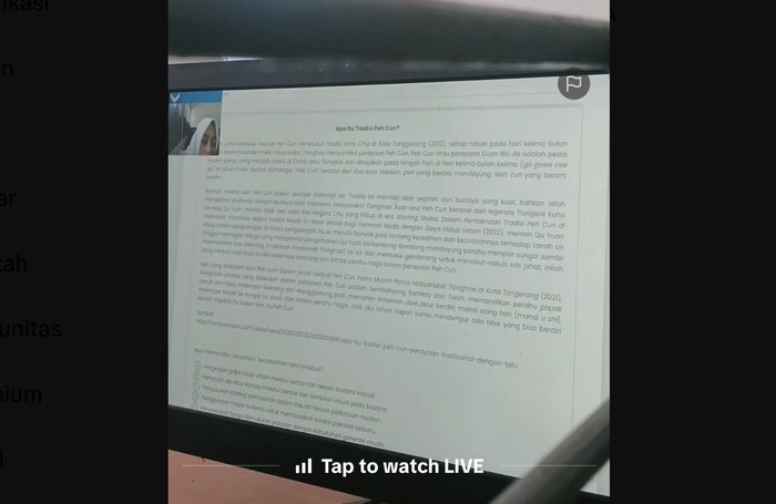 Live medsos saat TKA