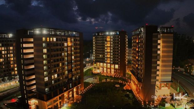 Rumah Susun ASN 2 di Kawasan Inti Pusat Pemerintahan (KIPP) Ibu Kota Nusantara (IKN). (Dok. Hutama Karya)