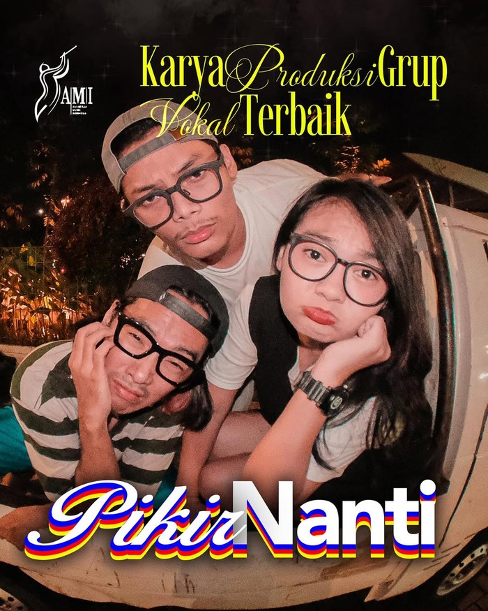 Grup musik TRIOUT, yang terdiri dari Bondol, Moldy, dan Genta, masuk nominasi AMI Awards 2025.