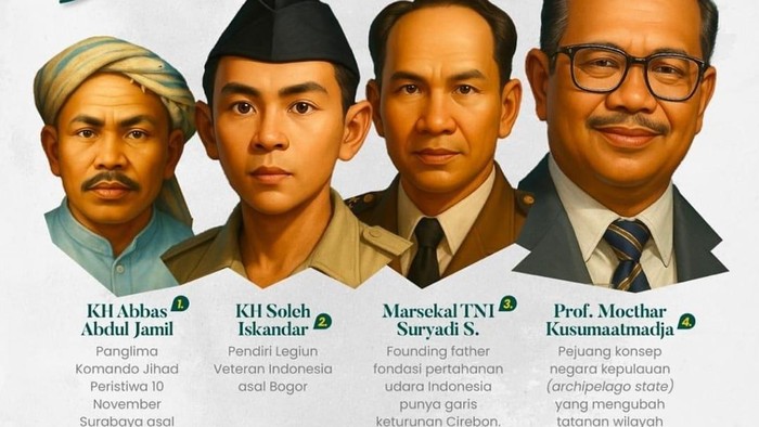 4 Tokoh Jabar yang diusulkan jadi Pahlawan Nasional.