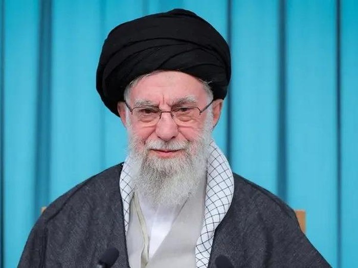 Iranian Supreme Leader Ali Khamenei speaks during a televised speech in Tehran, Iran, September 23, 2025. (Reuters)