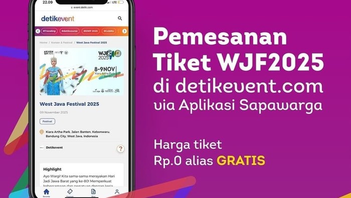 Cara dapat tiket WJF 2025
