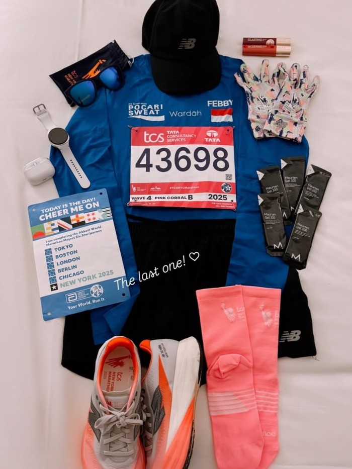 Febby Rastanty taklukkan New York Marathon.