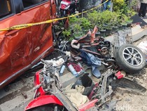 Penampakan Mobil Calya-2 Motor Remuk Usai Dihantam KA Bangunkarta di Sleman