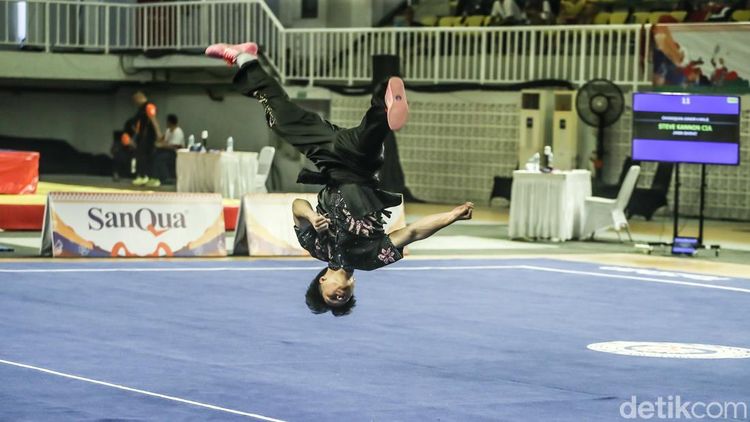 Gerakan Indah dan Penuh Energi Warnai Laga Wushu Chang Quan Popnas 2025