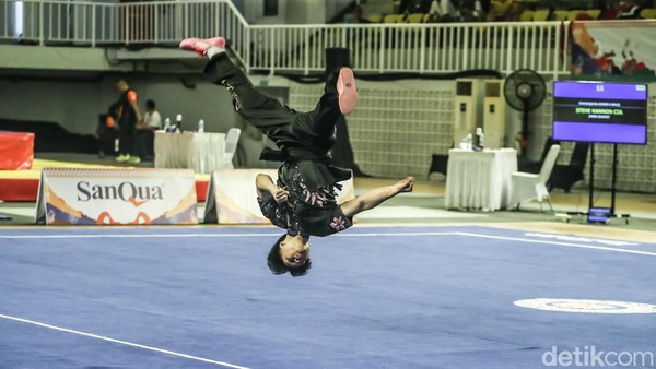 Gerakan Indah dan Penuh Energi Warnai Laga Wushu Chang Quan Popnas 2025