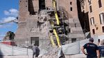 Menara Abad ke-13 di Roma Runtuh Saat Proses Restorasi