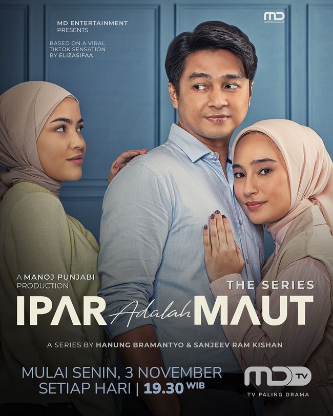 Film fenomenal ‘Ipar Adalah Maut’ diadaptasi jadi serial drama yang tayang perdana pada 3 November 2025 di MDTV dan Netflix. Drama ini merupakan versi yang lebih utuh dan jauh lebih dramatis daripada versi film. Foto: Instagram/@nicoleparham_