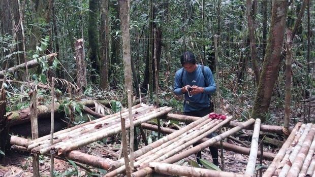 Penemuan lokasi yang menjadi tempat tinggal para pencari gaharu di dalam hutan dan temuan jerat, serta sisa tulang hewan lain yang sudah dikonsumsi.