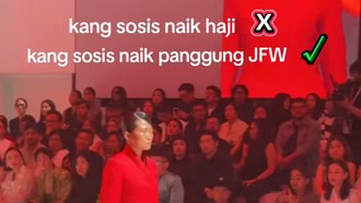 Viral! Penjual Sosis Jadi Model di JFW 2026 Bareng Dian Sastro dan Eva Celia