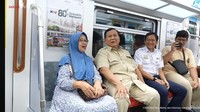 Kesan Prabowo Naik KRL Manggarai-Tanah Abang