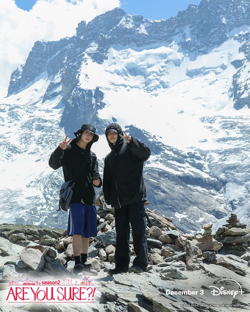 Cuplikan adegan variety show Jungkook dan Jimin BTS Are You Sure?! Season 2. Tayang di Disney+ mulai 3 Desember 2025.