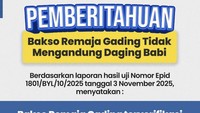 Saat ini, kami juga sedang dalam proses pengurusan sertifikasi halal resmi dari lembaga terkait sebagai bentuk komitmen kami terhadap transparansi dan keamanan produk, tulis pihak pemilik Bakso Remaja Gading. Pihak Pemkot Solo juga sudah menyebarluaskan klarifikasi dugaan nonhalal di Instagram-nya. Mereka memberitahukan Bakso Remaja Gading tidak mengandung babi. Foto: Instagram pemkot_solo