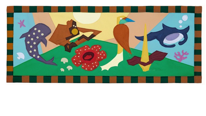 Google Doodle Hari Cinta Puspa dan Satwa Nasional 2025