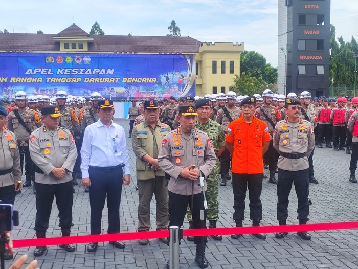 Kapolri Jenderal Listyo Sigit Prabowo usai memimpin apel di Mako Brimob Depok (Alfons/detikcom)