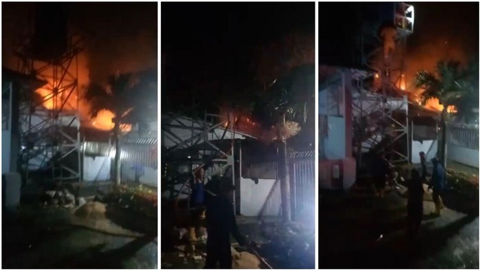 Bangunan di Rutan Menggala Lampung terbakar