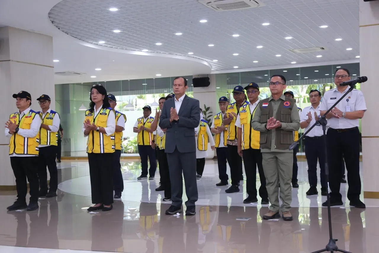 Kepala Badan Meteorologi, Klimatologi, dan Geofisika (BMKG) Teuku Faisal Fathani menyampaikan dalam Apel Kesiapsiagaan Bencana Kementerian Pekerjaan Umum (PU), bahwa Indonesia saat ini tengah memasuki periode peningkatan curah hujan yang menandai peralihan menuju puncak musim hujan. (Dok. BMKG)