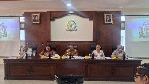 Kunjungan advokasi Komite II DPD RI terkait bencana banjir Bali di Kantor DPD RI Provinsi Bali, Rabu (5/11/2025). (Foto: Fabiola Dianira/detikBali)
