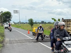Simpang Ngadisari Klaten Dipasang Marka Kejut Usai Pemotor Tewas Tertabrak Truk