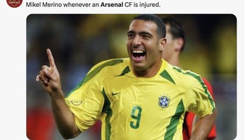 Mikel Merino unjuk gigi saat Gyokeres cedera dengan melesakkan 2 gol. Foto: X.com